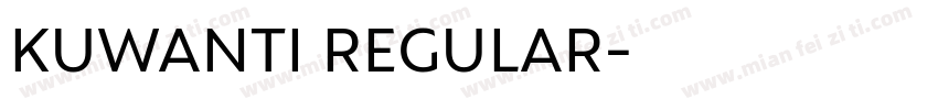 KUWANTI REGULAR字体转换